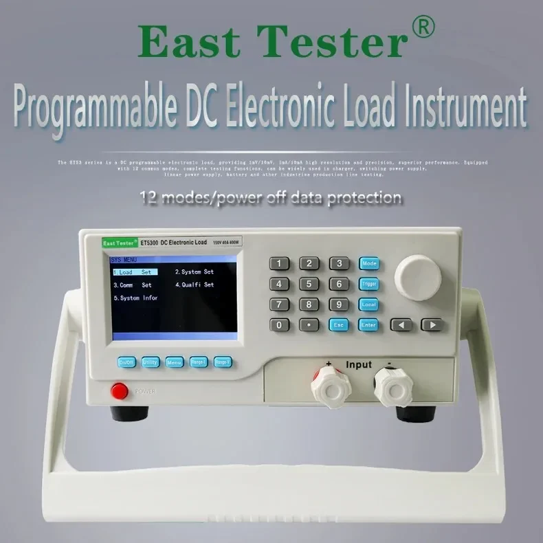 East Tester ET5300 ET5301 ET5302 ET5303 DC Electronic Load Tester 400W Programmable Single Channel Battery Tester