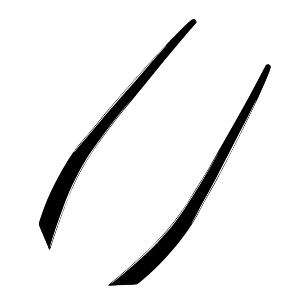 Gloss Black Eyelid Headlight Eyelid Trim for No Drilling Required Symmetric Pair Set As Shown For Car Exterior Styling