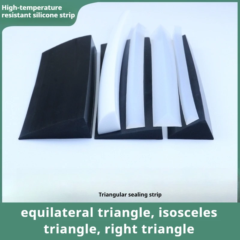 Triangle sealing strip made of silicone, resistant to high temperature, aging, non-toxic, odorless sealing strip