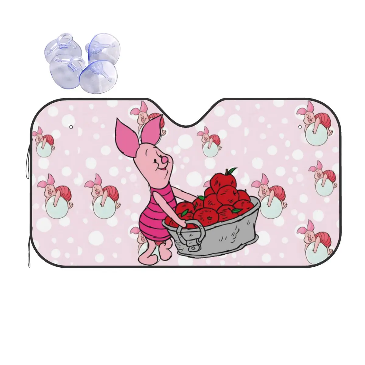 

Custom Funny Cartoon Piglets Big Movie Front Windshield Sunshade Foldable Window Shade Sun Visor Protector