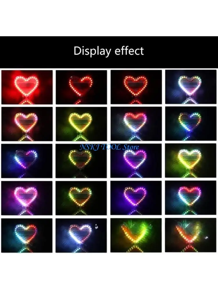 

L8RC Creative Heart Shaped RGBs LED Light Soldering for Educational Purposes