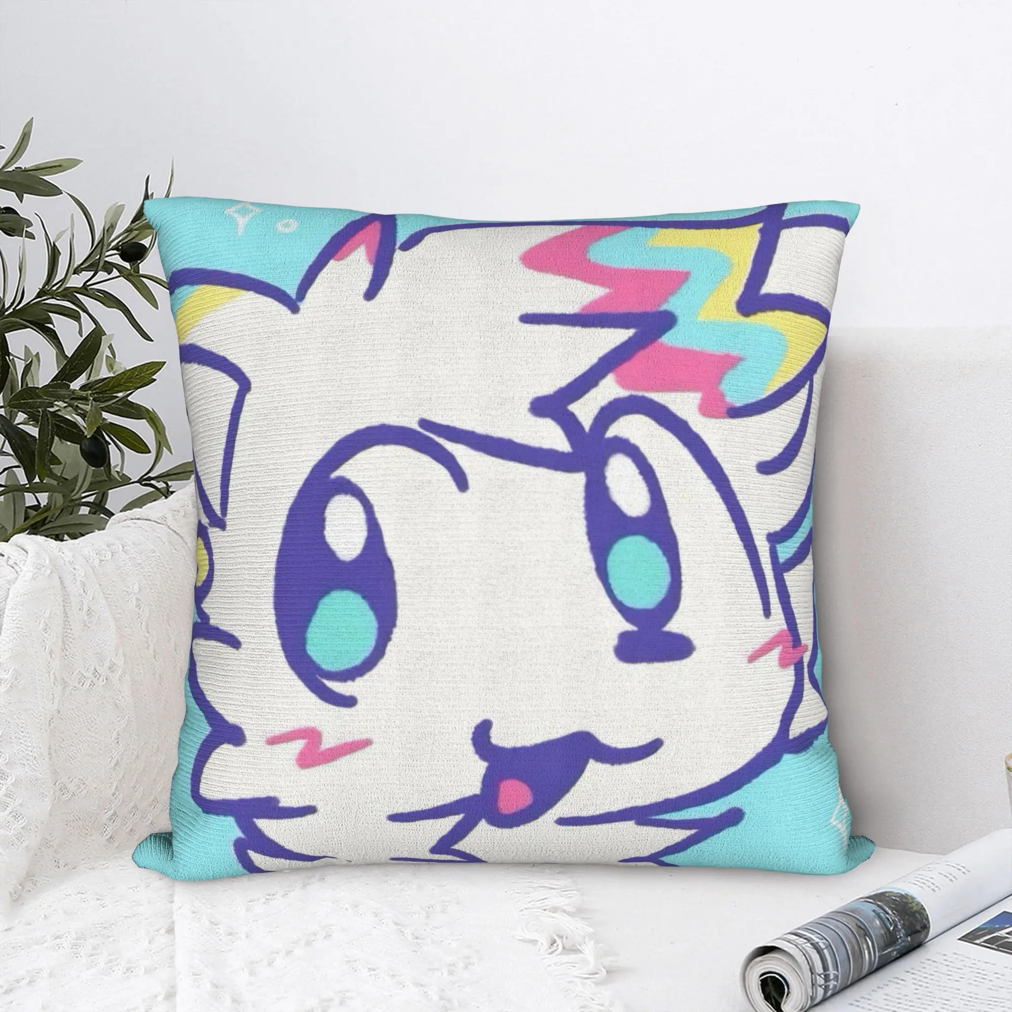 Boykisser Silly Cat Square Pillow Cases Furry Cushion Cover Custom Polyester Decor Throw Pillow Case Cover for Home 18