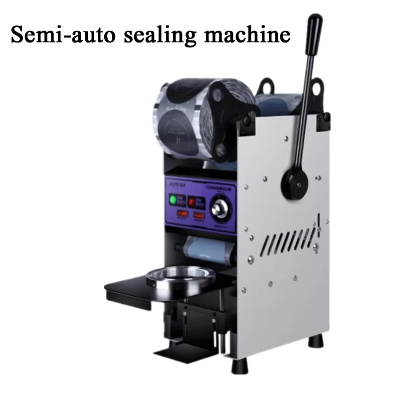 Full Automatic Cup Sealing Machine Plastic Sealer Paper Cup Milk Tea Food Seaer Electric Bubble Tea Film