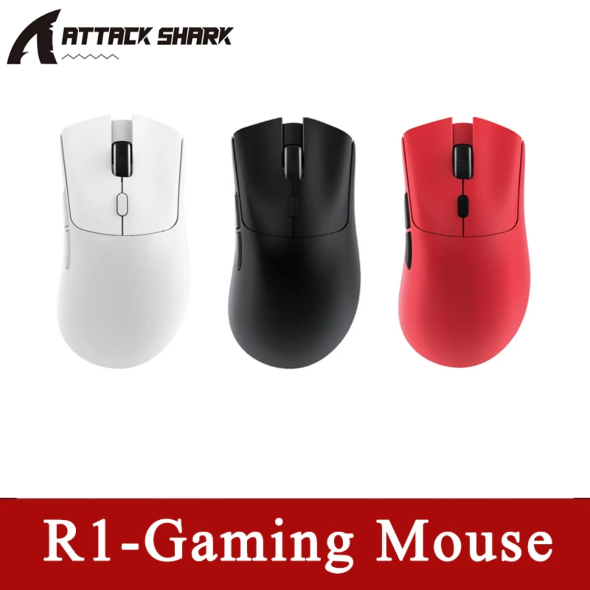 

ATTACK SHARK R1 Wireless Gaming Mouse Tri-mode Connection (BT/2.4G/USB-C) 18000 DPI PAW3311 Sensor for PC Laptop Gamer