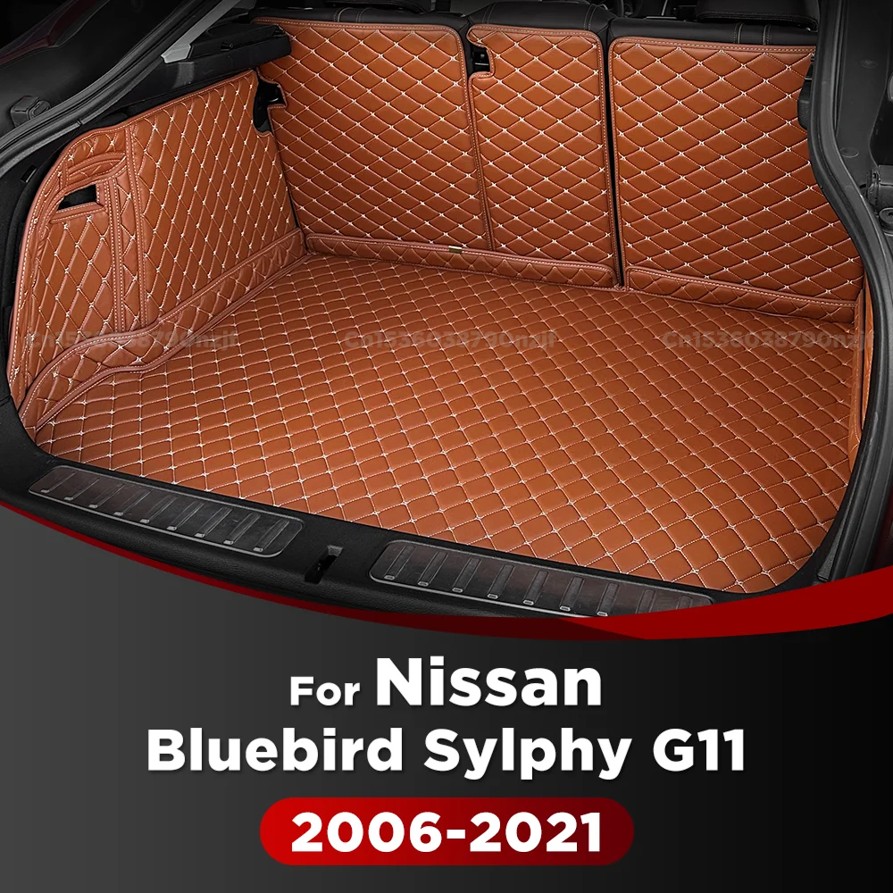 For Nissan Bluebird Sylphy G11 2006-2021 20 19 18 17 16 15 14 13 12 11 10 09 08 07 Auto Full Coverage Trunk Mat Car Pad Cargo