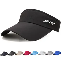 Cappello da sole con protezione UV in tinta unita alla moda Cappello da donna con visiera per protezione solare estiva Sport Corsa da tennis Berretto da golf Cappello a cilindro vuoto