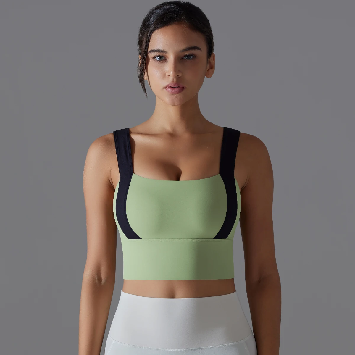 Yoga Bra Women Underwear Shockproof Bra Yoga Vest Sports Running External Wear Training Fitness Yoga Tank Top Bra With Chest Pad