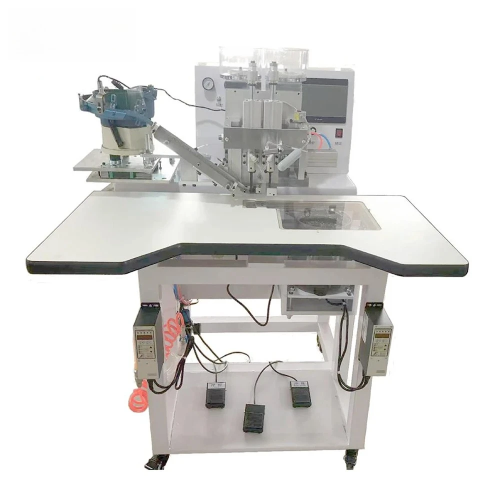 Automatic Pearl Attaching Setting Beading Double-headed Special-shaped Window Curtain Beading Machine For Tool And Clothes