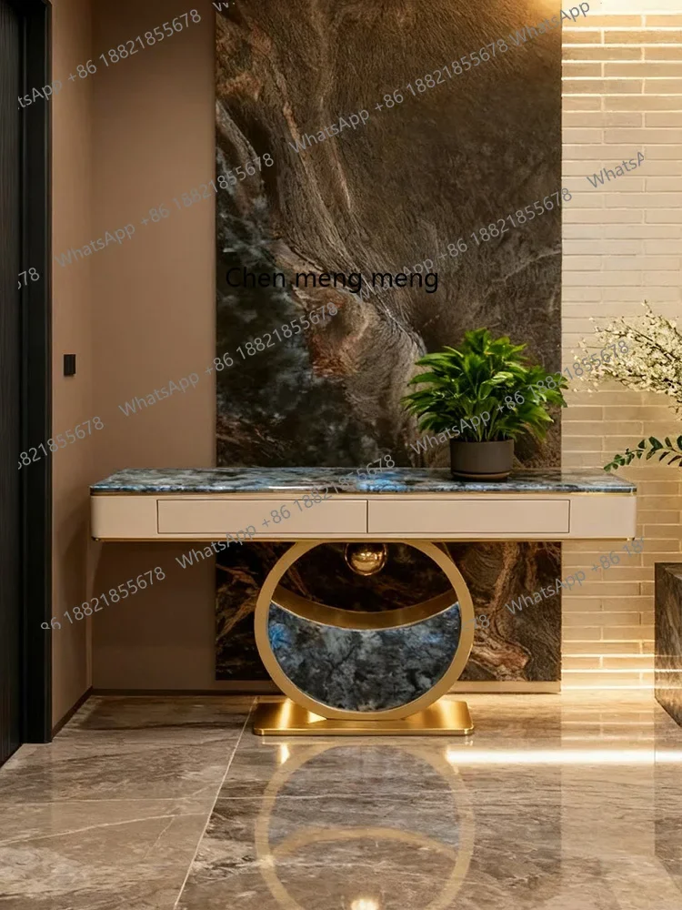 

cc182Light luxury entrance table, facing the door, storage table against the wall, cabinet at the end of entrance rack