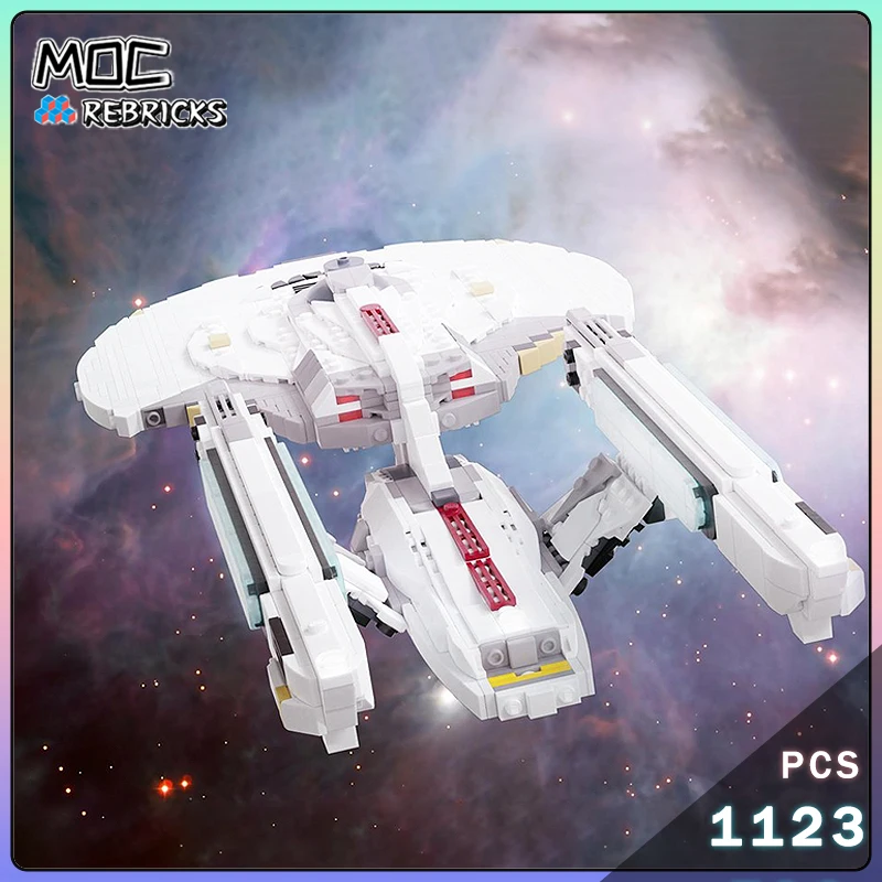 MOC USS Titan Gagarin-class Battlecruiser Parliament-class Engineering Vessel Cruiser Building Blocks Model Bricks Boy Toy Gifts
