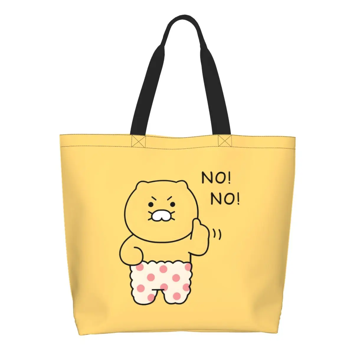 

Custom K-Kakaoed Shopping Canvas Bag Women Recycling Big Capacity Groceries Cartoons Tote Shopper Bags