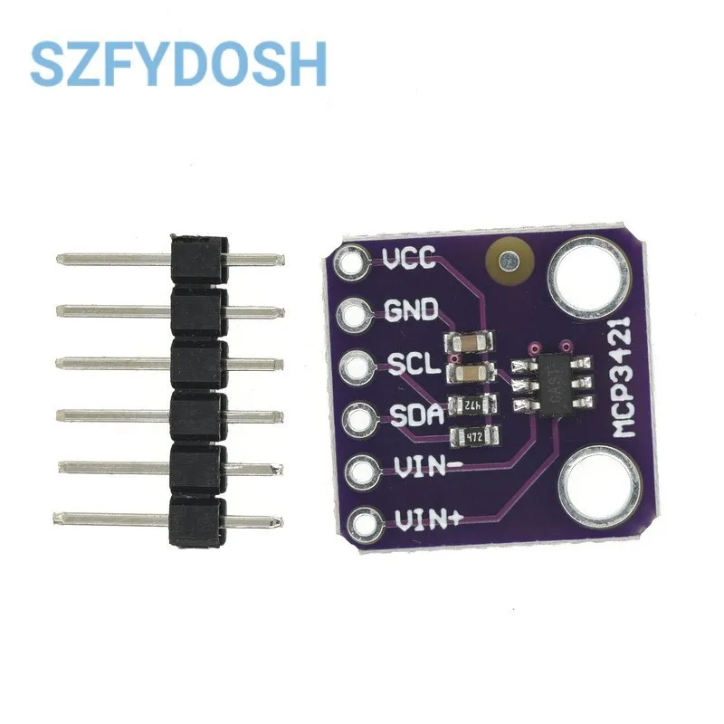 MCP3421 I2C SOT23-6 delta-sigma ADC Evaluation Module Board For PICkit Serial Analyzer Module