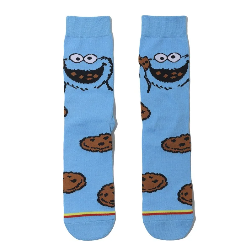 Street Socks Rote Elmo Blaue Cookie Guy Gelbe Big Bird Cosplay Baumwoll-Personalitätssocken Trendige Strümpfe Stricksocken Weihnachten – Detail 10