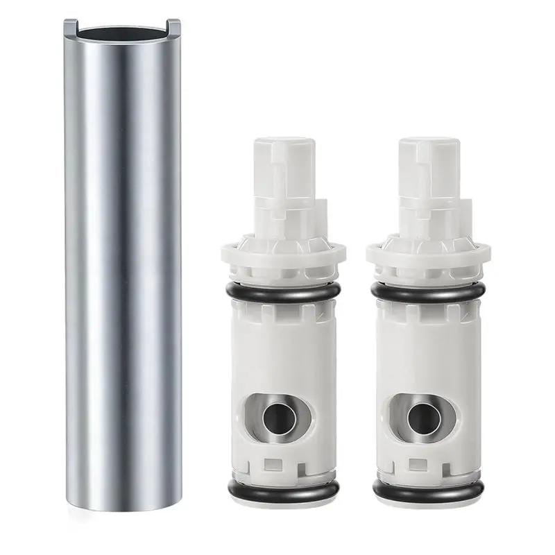 

ABRU-Faucet Cartridge Replacement Kit Fit With Moen 1224/1224B/14272 2 Cartridges + 1 Retainer Removal Tool