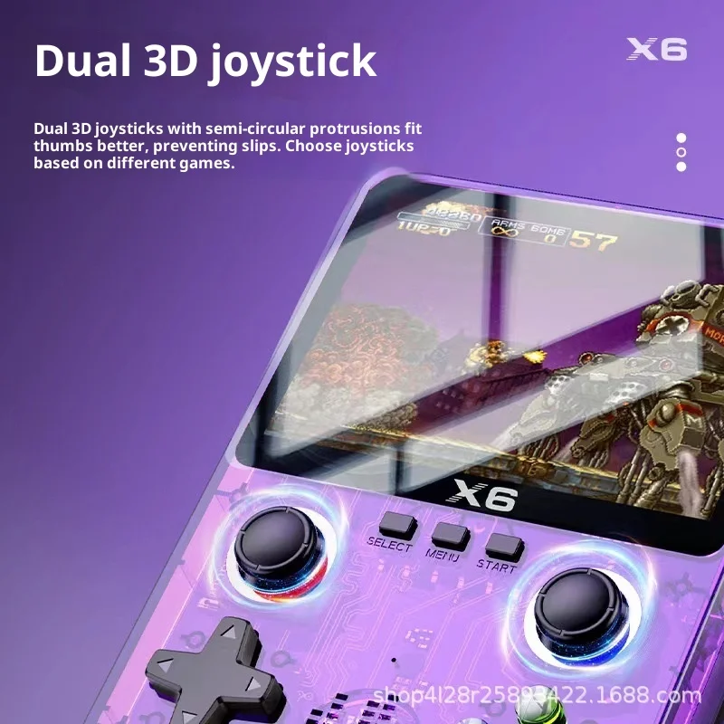 آلة ألعاب محمولة جديدة X6 مع عصا تحكم ثلاثية الأبعاد تدعم اللعب المزدوج لعبة أركيد كلاسيكية ملك المقاتلين هدية ملحقة خاصة