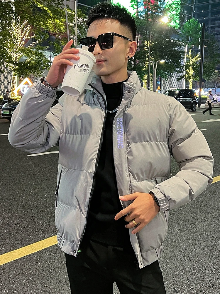 

Мужская утепленная хлопковая куртка на осень-зиму, новая модная модель, теплая, морозостойкая, молодежная, популярная, с длинными рукавами