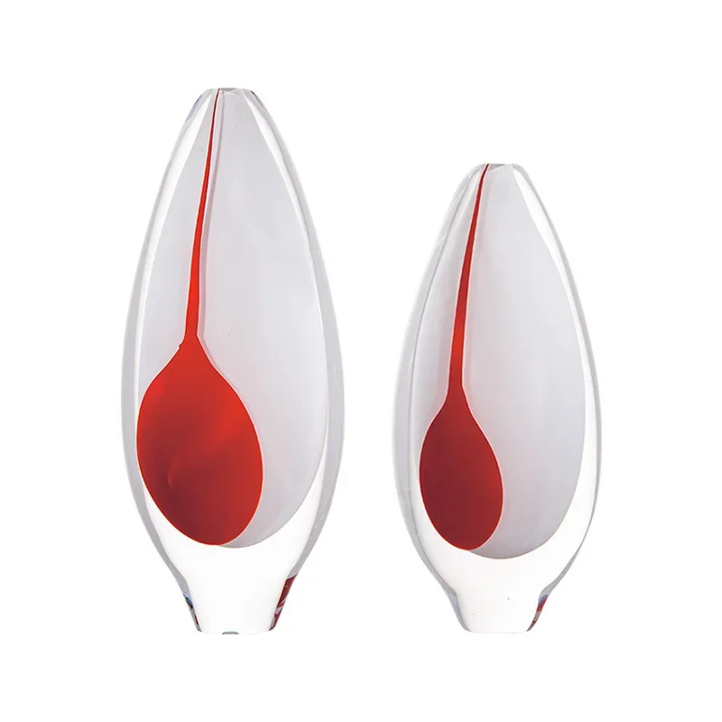 

Thickened crystal glazed glass vase ornament living room flower hydroponic dining table high-end decoration