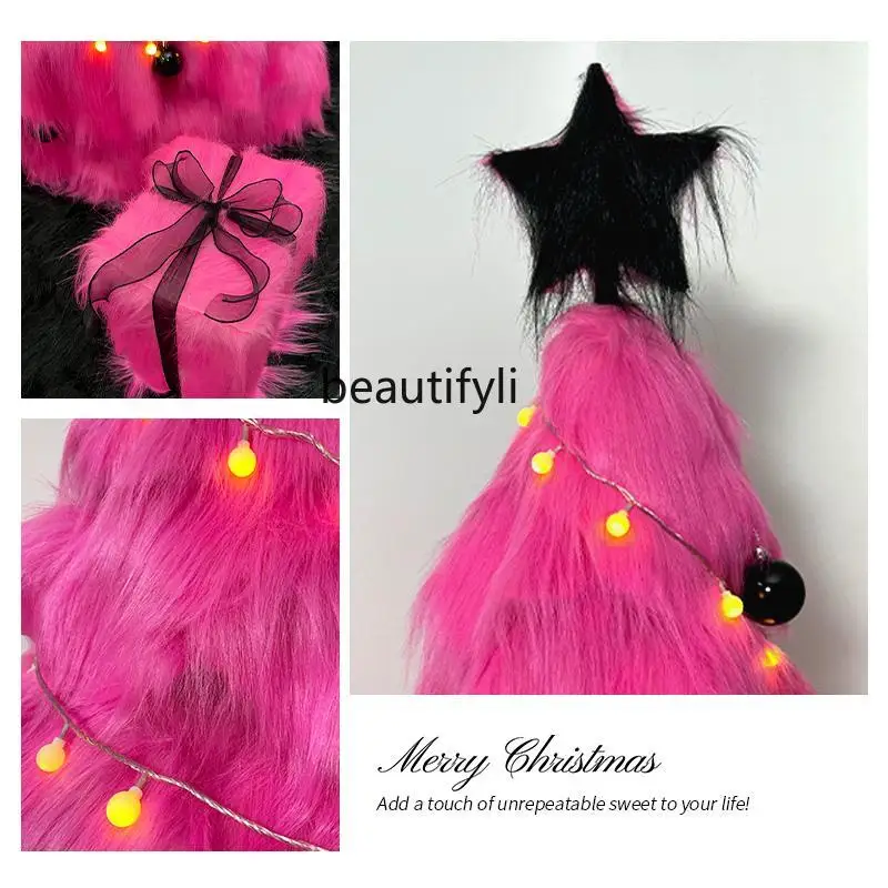 

Pink Christmas Tree Home Large Living Room Ornaments High-end Christmas Decoration