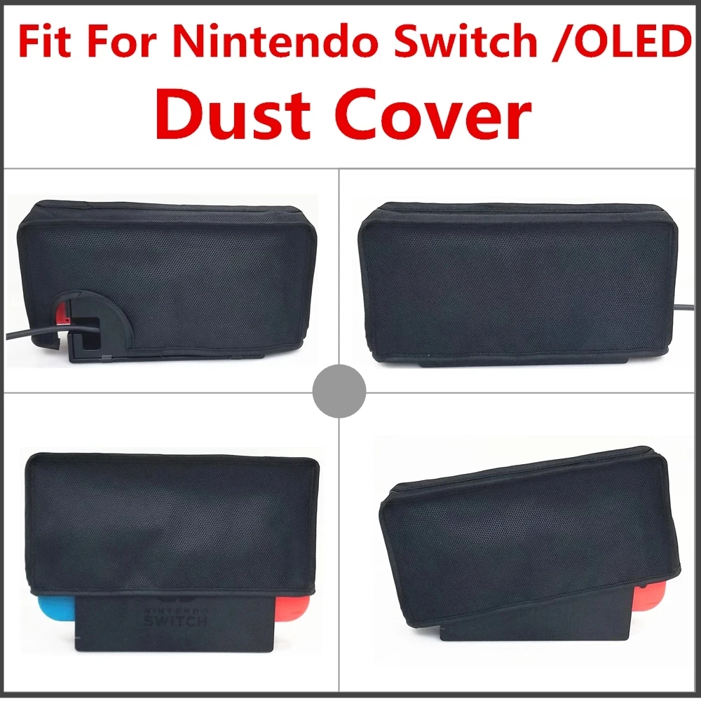 2022 New For NS Switch Dust Cover Dustproof Case Mesh Stopper Anti-Scratch Sleeve Compatible For Switch & OLED Charging Dock