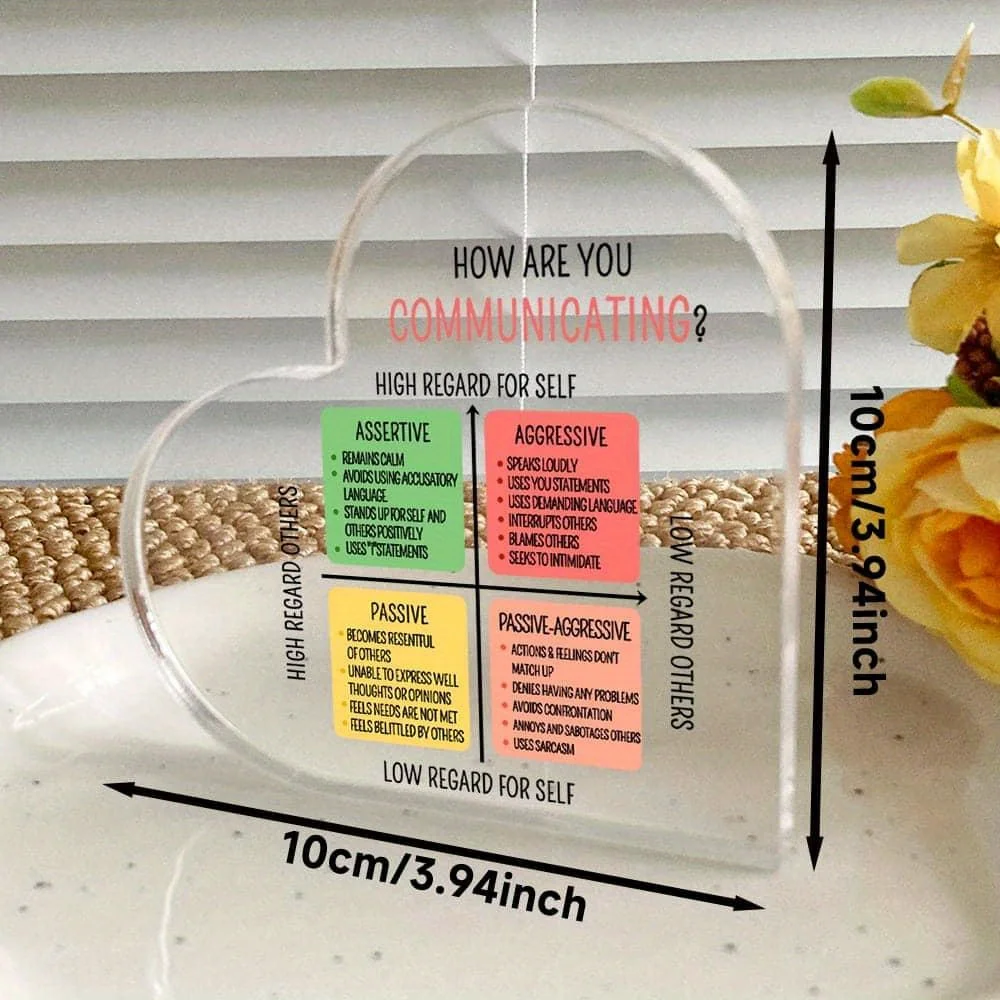 Brand 2D Flat Collectible Figurine Heart Base Color Coded Personality Traits Acrylic Desk Decor Boho Office Home Gift Indoor Out