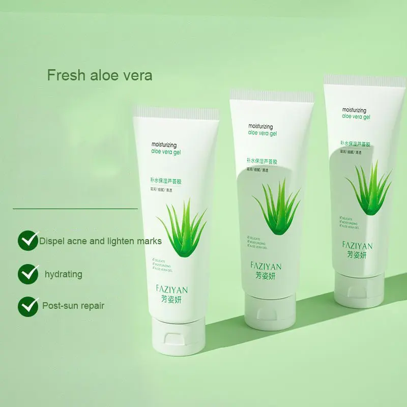 Gel Natural Aloe Vera, Creme Facial Hidratante, Cremes de Dia Facial, Hidratante Clareador, Cuidados com a Pele, 60g