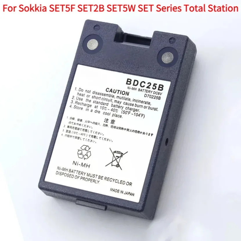 

New Rechargeable Batteries BDC25B for Sokkia SET5F SET5G SET2B SET2C SET5W SET5G SET Series Total Station NI-MH Battery