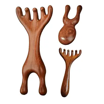 Sandalwood Scalp Massager Sandalwood Deer Antlers Comb Meridians Dredging Scalp Facial…