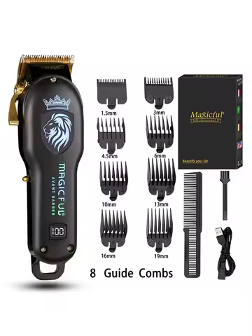 MAGICFUL New Professional Hair Clipper Rechargeable Electric Trimmer For Men Beard Kids Barber Cutting Machine Haircut Machine