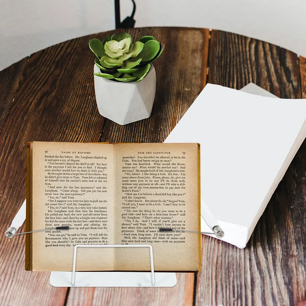 

2Pcs Reading Stands Adjustable Iron Book Holders for Students Desktop Book Rack for School Office Home Use Reading Stand