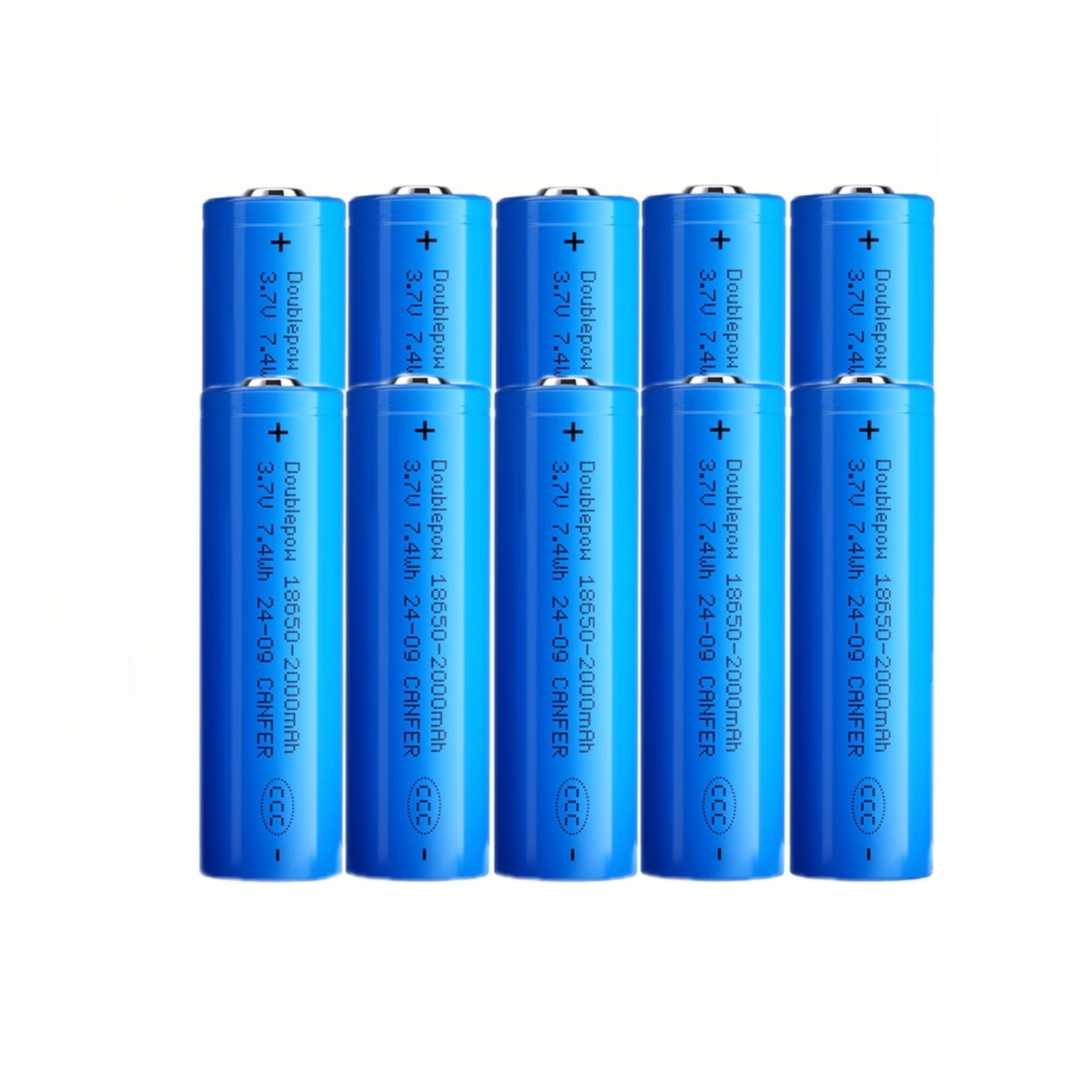 10 SZTUK akumulatorów 18650 3.7V 2000mAh, ładowarka do akumulatorów litowych 18650 do latarki, projektora, elektrycznej łapki na komary