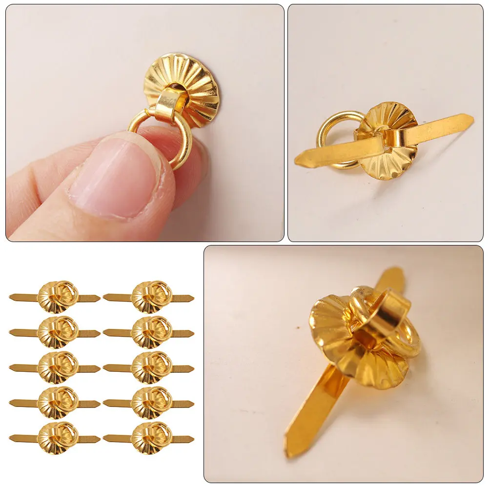10Pcs Miniature Handle Decor Premium Alloy Mini House Drawer Accessories Compact Size for DIY Layout Small Cupboard Prop Small