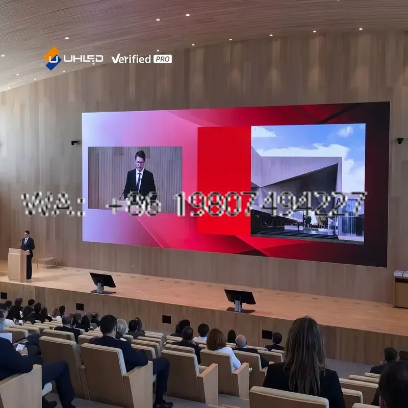 for UHLED P1.538 Indoor Advertising COB LED Screen Flip Chip Technology Micro LED Video Wall ETL Certified Large Conference