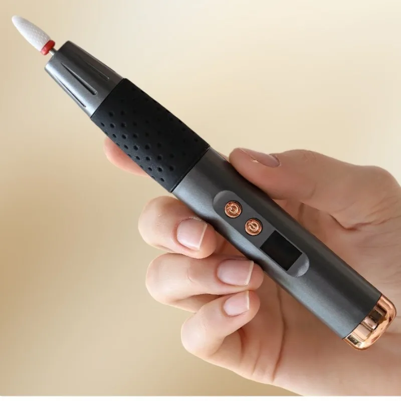 

Cordless Nail Drill Rechargeable Battery Heat Free Design Portable Nail Polisher 6 Speed Settings Travel