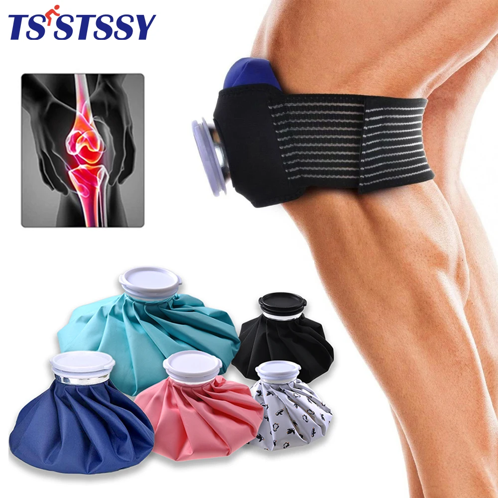 

Professional Reusable Ice Bag Pack Hot and Cold Therapy Water Bags Adjustable Bandage Wrap Sports Head Leg Knee Injury Scrapes