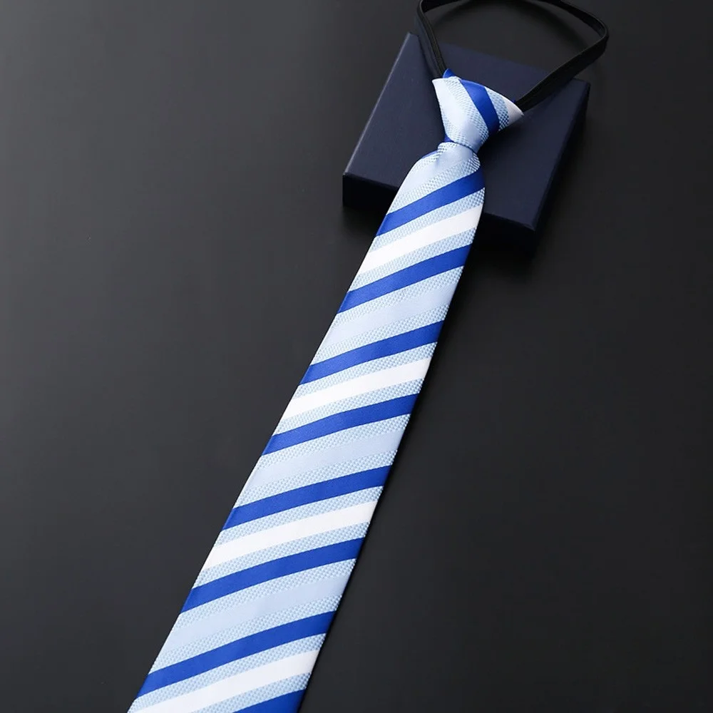 Professionelle Herren-Krawatte mit Reißverschluss, 8 cm, für Business, formelle Anlässe, Arbeit, Mode, Herren-Krawatte für Meetings, Hochzeiten, Alltag. – Detail 17