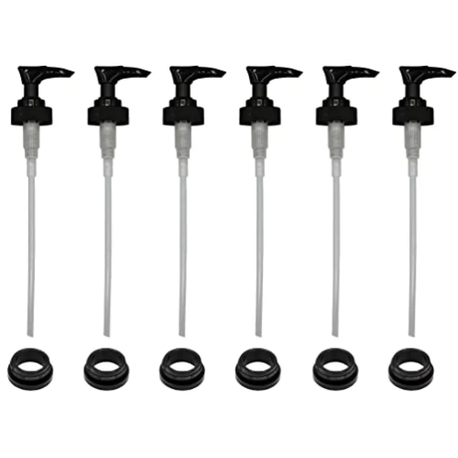 

Black Plastic Dispenser Pumps with Screw Collars - 28/400 - Ideal for Soap and Lotion Jars or Bottles Pack of 6