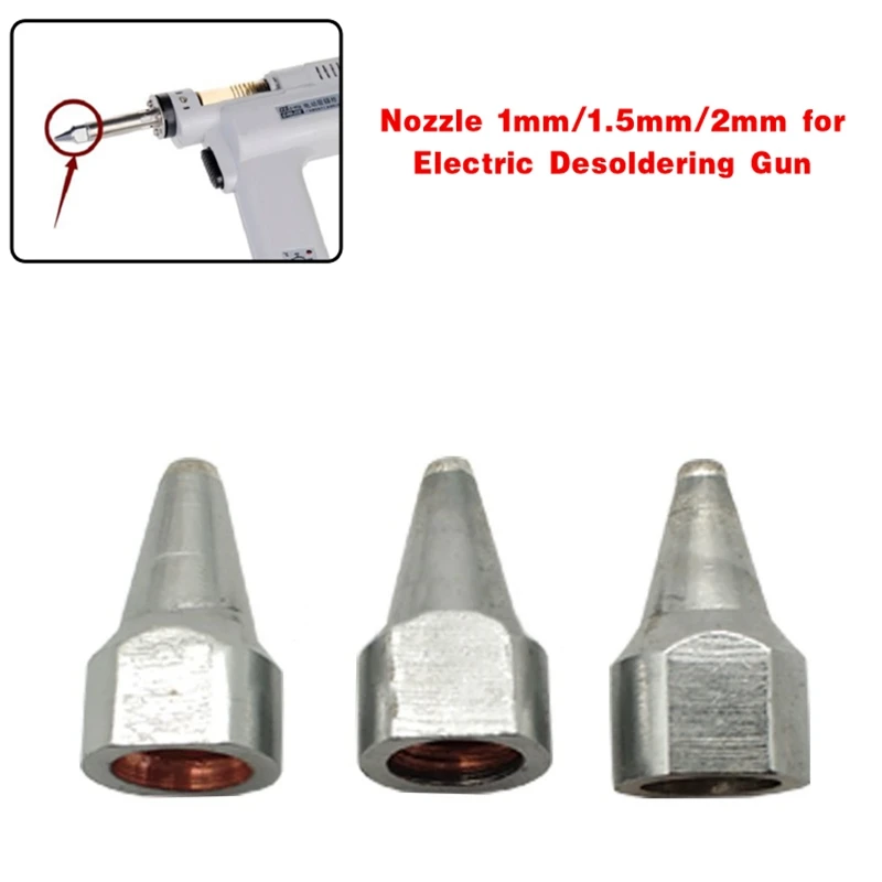 1pc/3pcs Nozzle 1mm/1.5mm/2mm for S-993A/S-995A Electric Desoldering Gun Desoldering Pumps For Welding Soldering Supplies Sliver