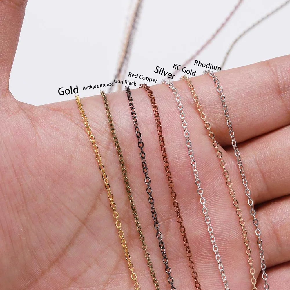 18K Gold PVD-beschichtete Edelstahl-Kuba-O-Ripple-Kette, DIY-Metallzubehör für Halskettenherstellung, Großhandel 5M/Los – Detail 3