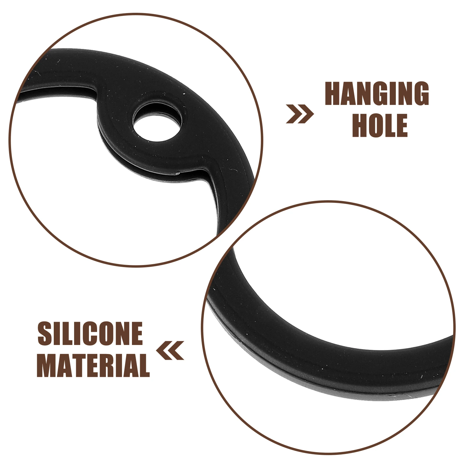 

15 Pcs Dog Tag Silencers Silicone Round Black Covers Pet Tags Medium Size Noise Reducer Protect Edges Soft Stretchable Long Life