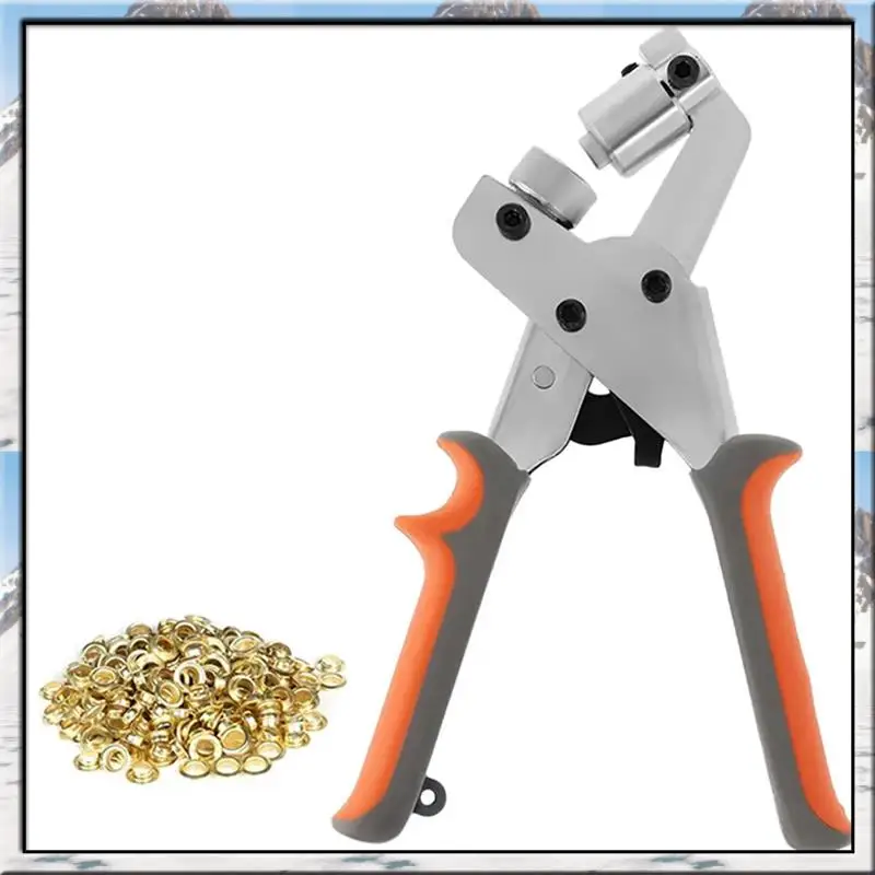 

Ручная машина Mar.Grommet, ручной перфоратор, 6 мм, ручной дырокол, плоскогубцы, набор инструментов с 20 золотыми втулками, люверсами