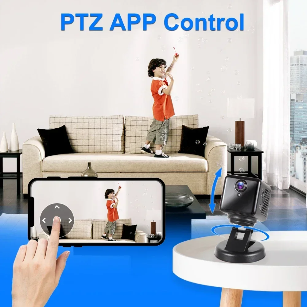 FUGEZA New Smart Mini Camera 1080P HD Night Vision Indoor 150° Angle Wifi Cam Security Remote Viewing Support Lower Power Mode