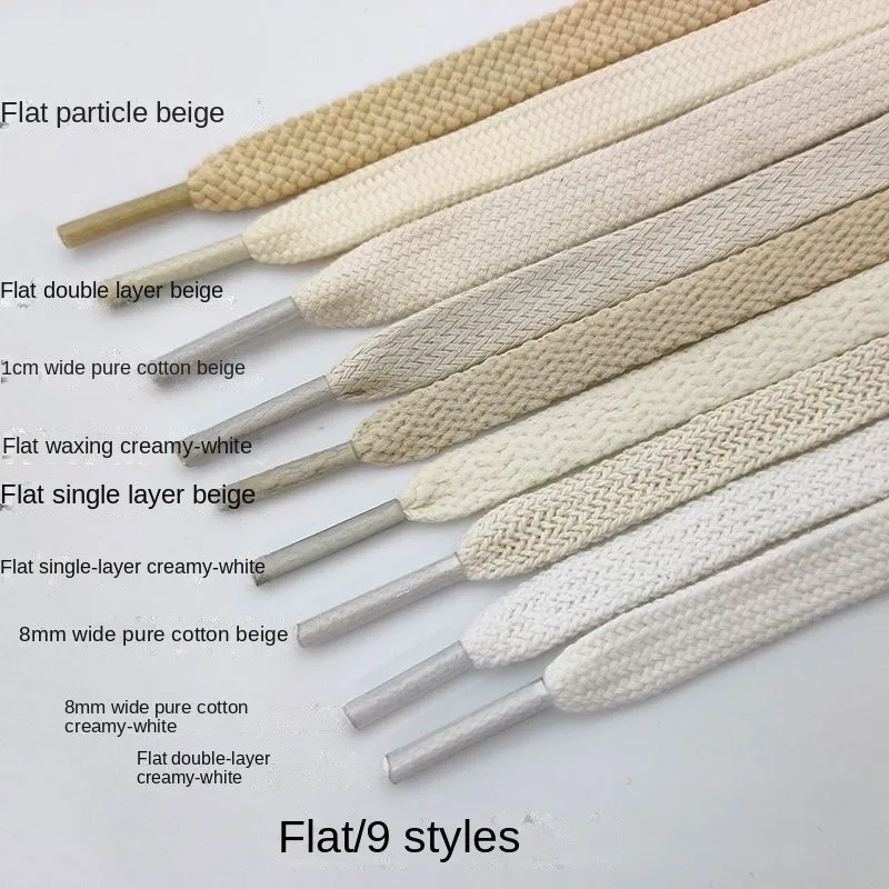 Creamy-white Shoelace Beige Flat round Oval Canvas1970sSneakers Sports Casual Shoes Pure Cotton Men and Women All-Matching - Detail 1