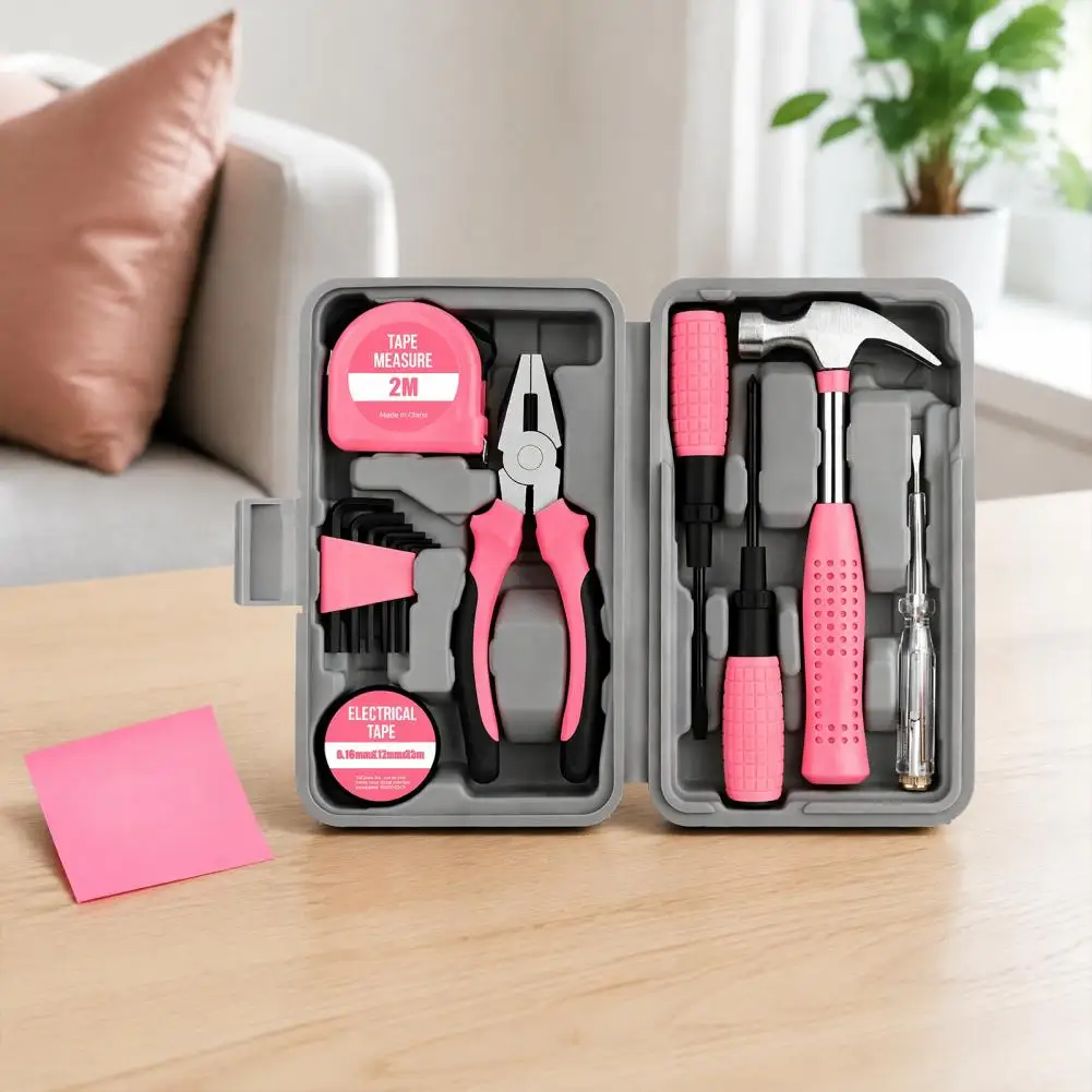 13Pcs Household Maintenance Tool Set Hand Tool Kit with Storage Case for Home Repairs DIY Furniture Setup Household Fixes