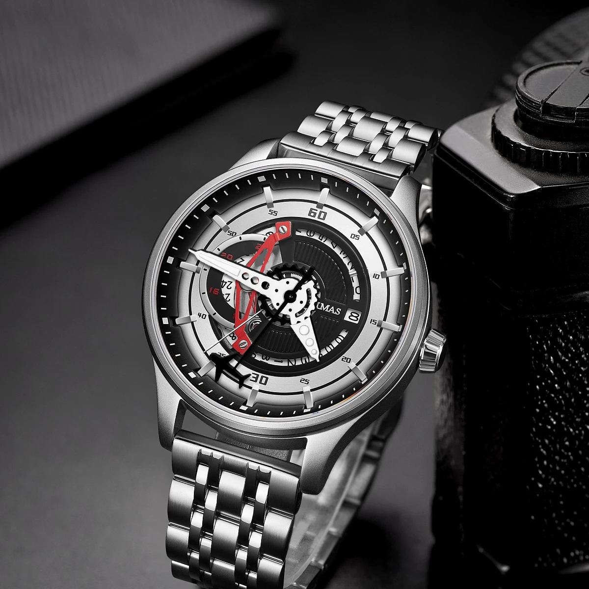 Lancette dell'orologio a forma di ingranaggio Lancette dell'orologio luminose verdi lancette dei secondi per aereo per movimento NH35/34/36/NH70 Strumenti meccanici Ago