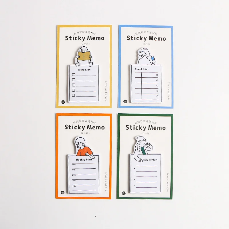 30 Sheets Memo Pad Sticker Creative Cute Message Handbook Note Book Word Notepad Note Memo Sheets Stationery Office Supplies