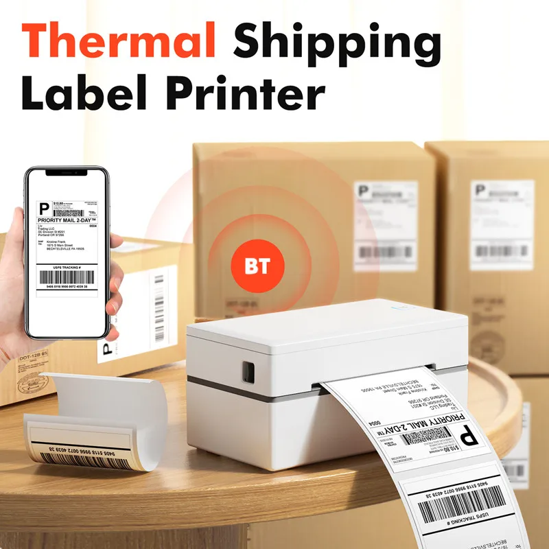 

4x6 express waybill shipping label printer address barcode sticker thermal printer compatible with Windows Mac OS Android IOS