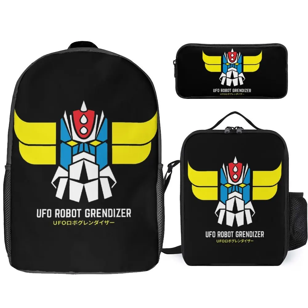 

3 in 1 Set 17 Inch Backpack Lunch Bag Pen Bag Mechas 02 Mazinger Z Steel Jeeg Robot Kotetsu Dark Great 9 Lasting Cute Cozy Summe