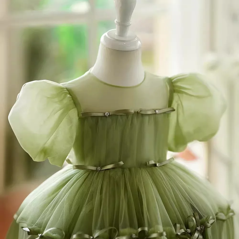 2024 Baby Girl Dress Birthday Party Girls Elegant Dresses Infant First Communion Gown Flower Girl Evening Prom Dresses Girl Wear