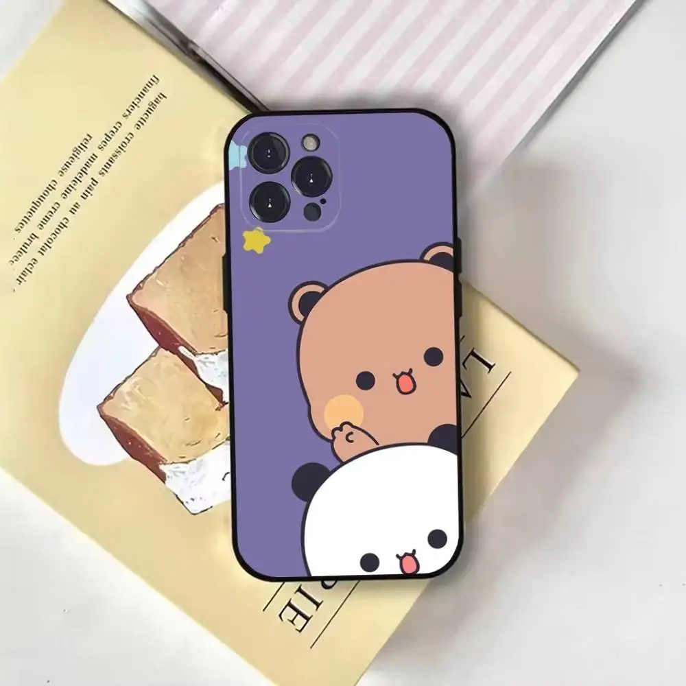 Engraçado bonito bubu dudu capa de telefone para iphone17,16,15,14,13,12,11 plus, pro max, capa preta macia