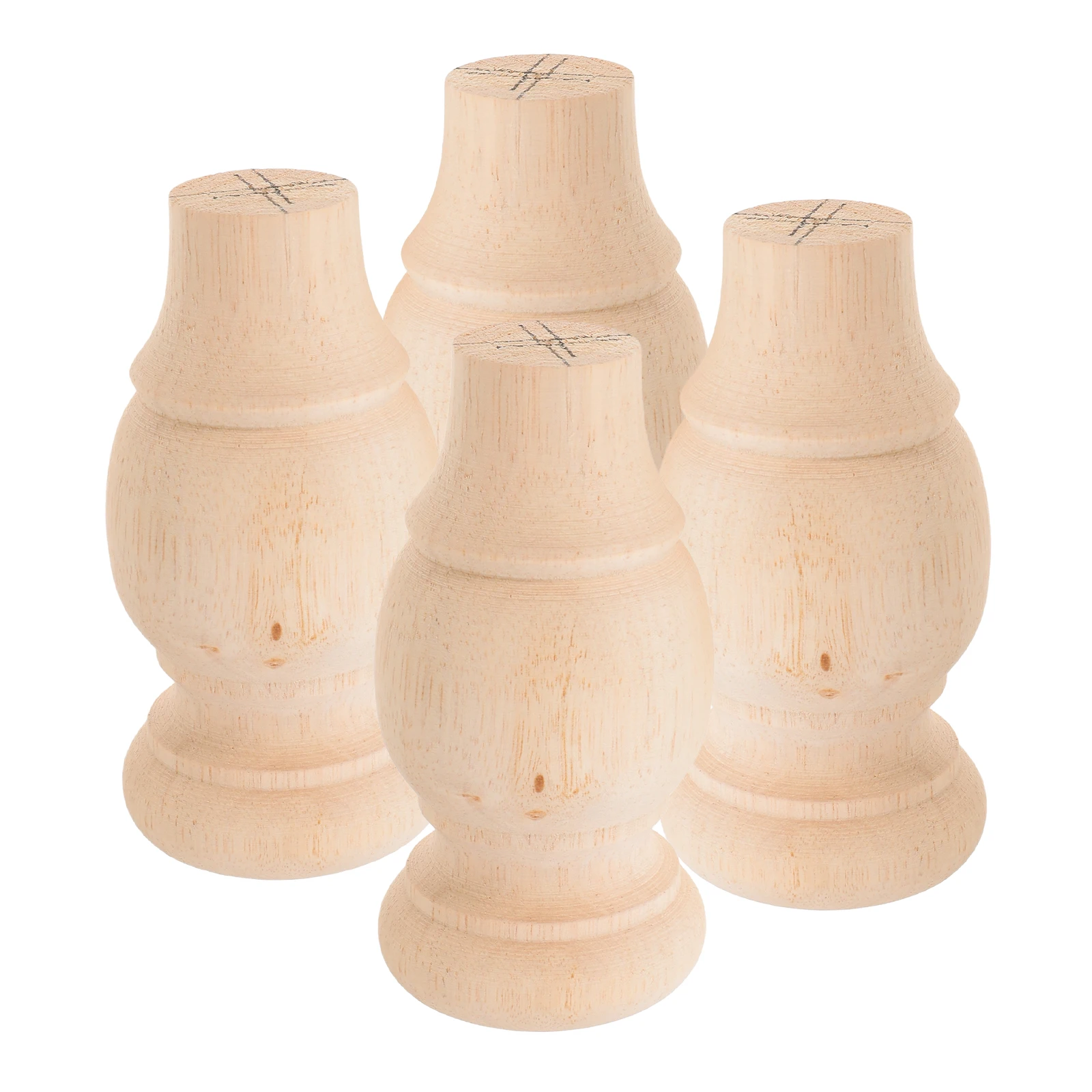 

4pcs Solid Table Legs Beige Cabinet Risers Durable Furniture Feet for Coffee Table Legs Sofa Stability Round Home Office